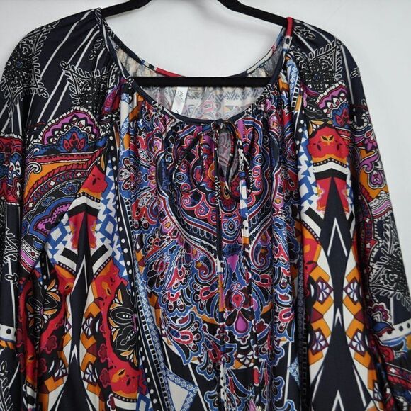 Multi Color Long Sleeve Blouse - Picture 4 of 6